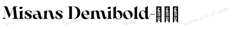 Misans Demibold字体转换